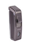 Parmida Tek Torch Pürmüz Gunmetal-Ahşap Desenli Dahili Puro Makaslı Metal Puro Çakmağı