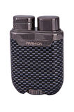 Parmida Tek Torch Pürmüz Karbon Desenli Gunmetal Metal Puro Çakmağı
