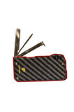Cohiba Soft Flame Karbon Desenli-Kırmızı Metal Pipo Çakmağı