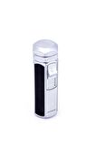 Parmida 4 Torch Pürmüz Gümüş-Siyah Metal Puro Çakmağı