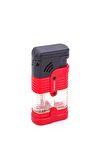 Parmida 3 Torch Pürmüz Kırmızı-Siyah Puro Çakmağı