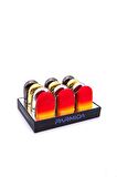 Parmida Tek Torch Pürmüz Sarı-Kırmızı Metal Puro Çakmağı