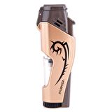 Parmida 2 Torch Pürmüz Bronz Desenli Puro Çakmağı