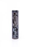 Parmida Skull Design Çift Torch Pürmüz Siyah Metal Puro Çakmağı
