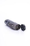 Parmida Skull Design Çift Torch Pürmüz Siyah Metal Puro Çakmağı