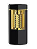 Xikar Meridian Single Lighter Siyah Gold Puro Çakmağı