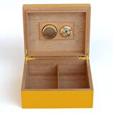 Cohiba Sarı-Gri Nokta Desenli Humidor Puro Kutusu