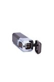 Parmida 4 Torch Pürmüz Gunmetal-Gümüş Metal Puro Çakmağı