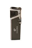Cohiba Gümüş-Gunmetal Dahili Delicili 3 Torch Pürmüz Puro Çakmağı