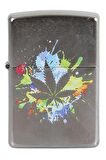 Zippo Çakmak Leaf Splat Design