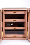 PremiumQuality Santa Rosa Ahşap 4 Çekmeceli Sedir Humidor Puro Kutusu