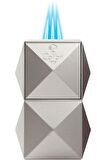 Colibri Quasar 3 Torch Pürmüz Gümüş Masa Tipi Puro Çakmağı