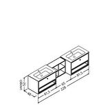 Espero 225 Cm Siyah Lavabolu Alt Modül