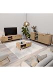 Mezza Vision Tv Ünitesi - Orta Sehpa - Konsol Seti Sepet - Yunus Set 1364-2092-1684