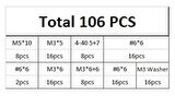 YATE10-106 Parça PC Anakart-Kasa,Ekran Kartı Vida Takımı Kutulu