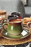 Sipahi Renkli 6 lı Kahve Fincan Takımı 150 Ml