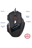 Azemax M6 Rgb Makro Pro Gaming Mouse 3200DPİ 6 Düğmeli Oyuncu Mouse