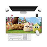 Azemax 70x30cm Civciv Desenli Oyuncu Mousepad kaydırmaz Taban Mousepad
