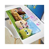 Azemax 70x30cm Civciv Desenli Oyuncu Mousepad kaydırmaz Taban Mousepad