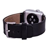 Barchello Apple Watch 38mm Deri Kordon Kayış -Siyah