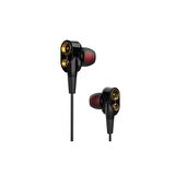 Tecno Hot Beats 3D Hifi 4 Hoparlörlü Pova 2 3.5mm Jack Girişli Kablolu Mikrofonlu Kulaklık Siyah