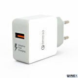 Winex X77 Lightning Hızlı Şarj Aleti Beyaz