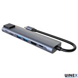 Winex 7in1 USB Type-C Hub Port Adaptör HDMI USB Ethernet PD Girişli