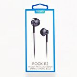 Tecno Spark 8P Rock R2 Kablolu Mikrofonlu Kulaklık Siyah