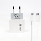 Factor M PD20W 1M Type-C 20 Watt Hızlı Şarj Aleti Beyaz