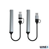 Winex 5in1 UsbA ve Type-C To UsbA 3.01, TF, SD Çoklayıcı Hub Adaptör