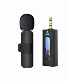 ScHitec K35 3.5mm Kablosuz HD Wireless Yaka Mikrofonu Siyah