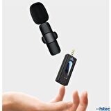 ScHitec K35 3.5mm Kablosuz HD Wireless Yaka Mikrofonu Siyah
