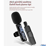 ScHitec K9 Lightning Çift Kablosuz Wireless HD Yaka Mikrofonu Siyah