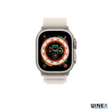 Winex 42-44mm Yeni Nesil Apple Uyumlu Akıllı Saat Kordonu Hasır Kancalı Beyaz