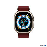 Winex 42-49mm Yeni Nesil Apple Uyumlu Akıllı Saat Kordonu Silikon Bordo