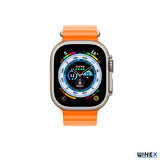 Winex 42-49mm Yeni Nesil Apple Uyumlu Akıllı Saat Kordonu Silikon Turuncu