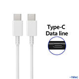 ScHitec 3A 50W Type-C to Type-C Data ve Şarj Kablosu 1metre Beyaz DN980