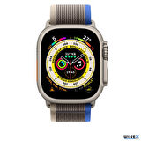 Winex 42-44mm Yeni Nesil Apple Uyumlu Akıllı Saat Kordonu Hasır Gri Mavi