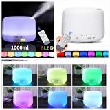Hava  Nemlendirici Kumandalı Buhar Makinesi Aroma Difüzör 8 Led Gece Lambası 1000ML.