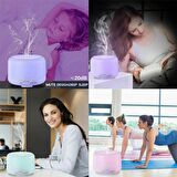 Hava  Nemlendirici Kumandalı Buhar Makinesi Aroma Difüzör 8 Led Gece Lambası 1000ML.