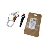 Çay Kazanı için ısı ateşleme Çakmak Takımı + 1 paket 5 adet musluk bezi 1.kalite çakmak takımı Safir Çay Kazanları