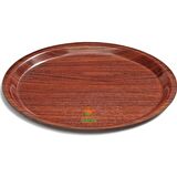 Kahveci Tepsisi Melamin kahverengi Kahveci tepsisi 37 cm ebatlı yuvarlak Safir Çay Kazanları