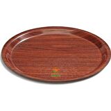 Kahveci Tepsisi Melamin kahverengi Kahveci tepsisi 37 cm ebatlı yuvarlak Safir Çay Kazanları