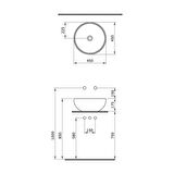 Bocchi Venezia 45 cm Çanak Lavabo Parlak Mandalina Sarısı