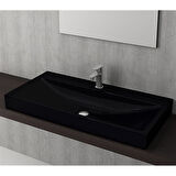 Bocchi Scala Arch Tezgah Üstü Lavabo 100 Cm Parlak Siyah 1079-005-0126
