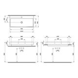 Bocchi Scala Arch Tezgah Üstü Lavabo 100 Cm Parlak Siyah 1079-005-0126