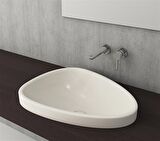 Bocchi Etna 58 cm Tezgah Üstü Lavabo Parlak Bisküvi