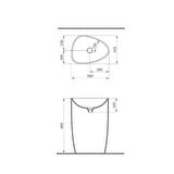 Bocchi Etna Monoblok Lavabo 58 cm Batarya Banklı Parlak Siyah
