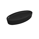 Bocchi Vessel Elips Çanak Lavabo 85 cm Parlak Siyah