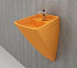 Bocchi Firenze Asma Monoblok Lavabo Parlak Mandalina Sarısı